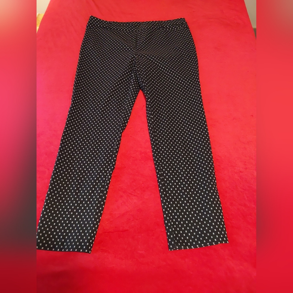 Jules & Leopold Navy & White Stretchy dress pants Size L/6